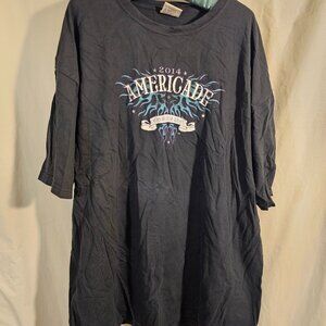 XXL 100% cotton vintage 2014 Americade Motorcycle Rally Tee shirt excellent cond
